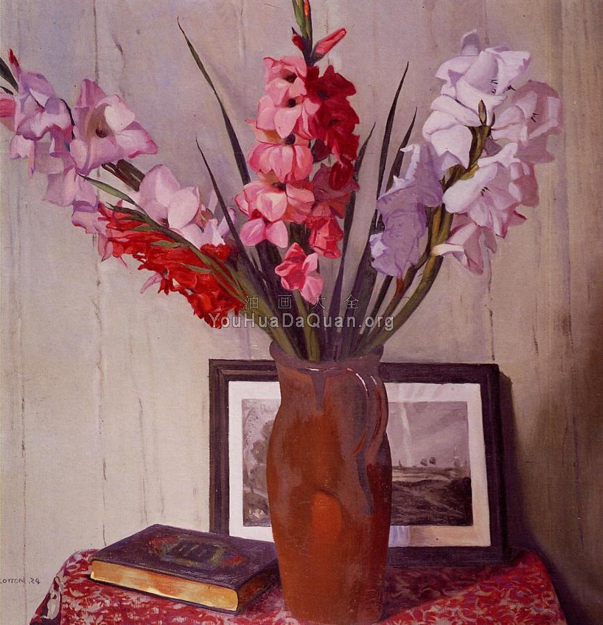 Still Life with Gladioli - 菲利克斯·瓦洛东